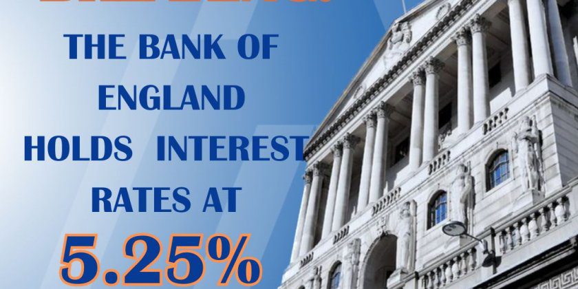 The Bank of England Holds Interest Rates at 5.25%